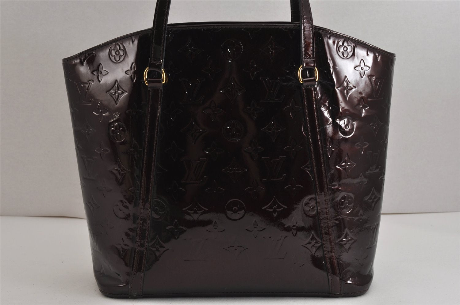 Authentic Louis Vuitton Vernis Avalon GM Shoulder Hand Bag M91566 Wine Red 9876J
