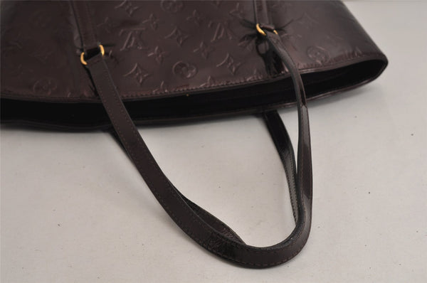 Authentic Louis Vuitton Vernis Avalon GM Shoulder Hand Bag M91566 Wine Red 9876J