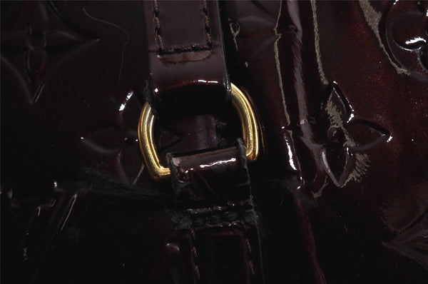 Authentic Louis Vuitton Vernis Avalon GM Shoulder Hand Bag M91566 Wine Red 9876J