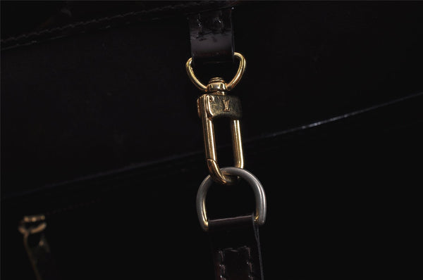 Authentic Louis Vuitton Vernis Avalon GM Shoulder Hand Bag M91566 Wine Red 9876J