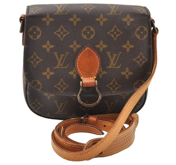 Auth Louis Vuitton Monogram Saint Cloud MM M51243 Shoulder Cross Bag Junk 9877I