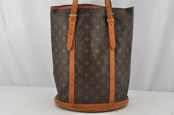 Authentic Louis Vuitton Monogram Bucket GM Shoulder Tote Bag M42236 Junk 9877J