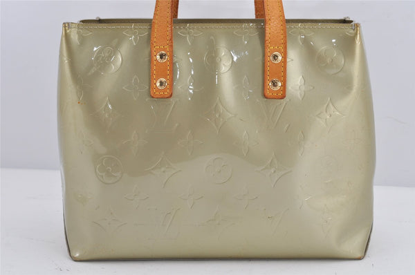 Authentic Louis Vuitton Vernis Reade PM Hand Bag Light Green M91145 LV 9878J