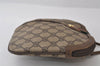 Authentic GUCCI Web Sherry Line Shoulder Cross Bag GG PVC Leather Brown 9879I
