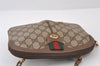Authentic GUCCI Web Sherry Line Shoulder Cross Bag GG PVC Leather Brown 9879I