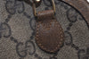 Authentic GUCCI Web Sherry Line Shoulder Cross Bag GG PVC Leather Brown 9879I