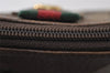 Authentic GUCCI Web Sherry Line Shoulder Cross Bag GG PVC Leather Brown 9879I