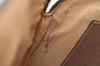 Authentic GUCCI Web Sherry Line Shoulder Cross Bag GG PVC Leather Brown 9879I