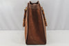 Authentic GUCCI Vintage Bamboo Shoulder Hand Bag Suede Leather Brown 9880I