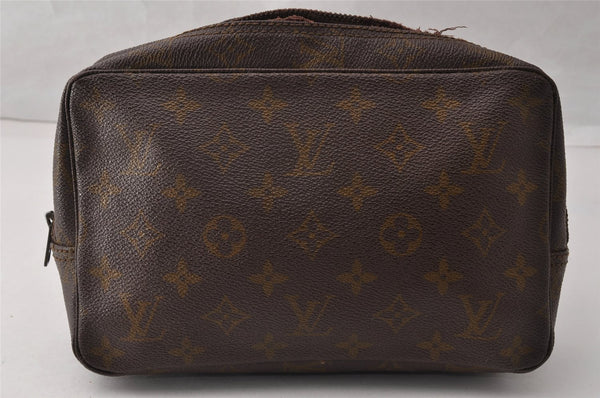 Auth Louis Vuitton Monogram Trousse Toilette 23 Clutch Bag Old Model Junk 9881I
