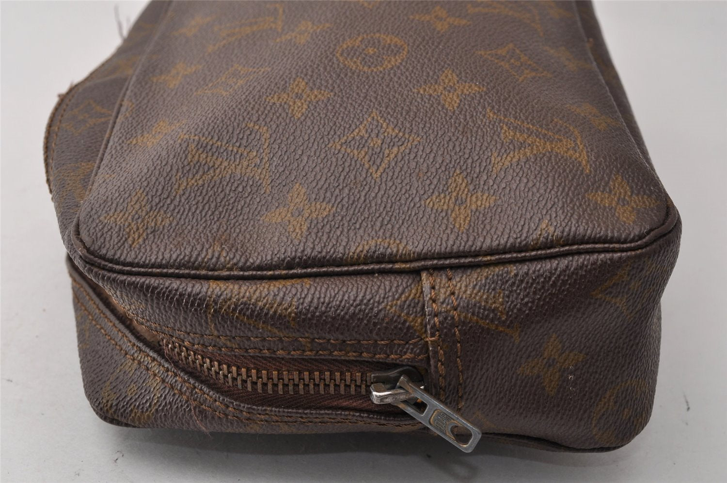 Auth Louis Vuitton Monogram Trousse Toilette 23 Clutch Bag Old Model Junk 9881I
