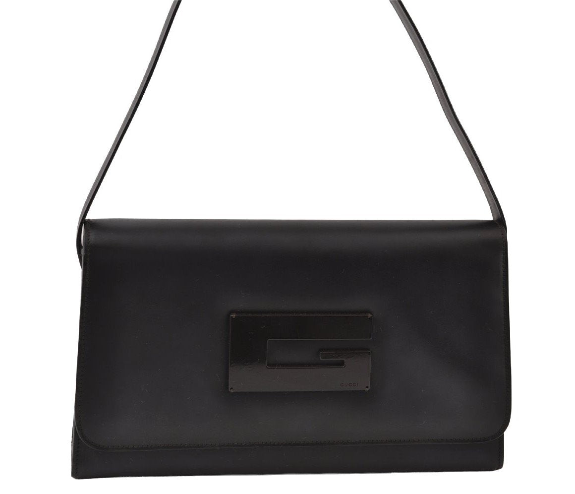 Authentic GUCCI Vintage Shoulder Hand Bag Purse Leather 0013063 Brown 9882I