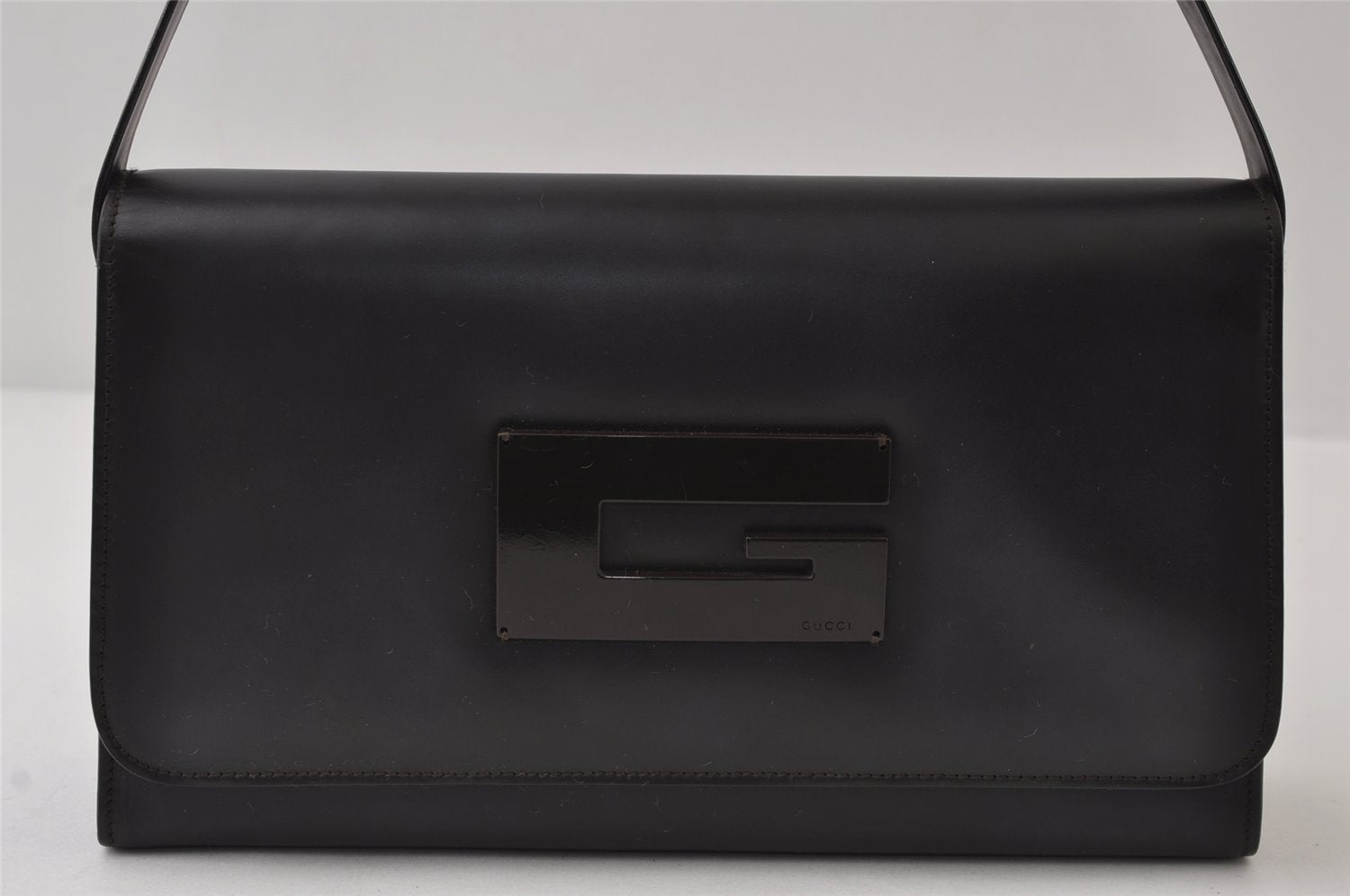 Authentic GUCCI Vintage Shoulder Hand Bag Purse Leather 0013063 Brown 9882I