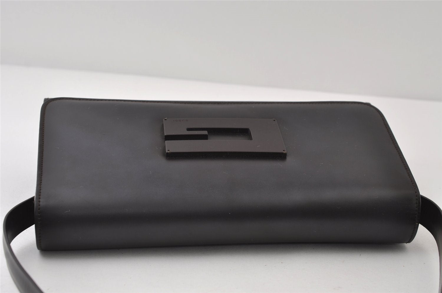 Authentic GUCCI Vintage Shoulder Hand Bag Purse Leather 0013063 Brown 9882I