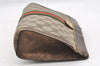 Authentic GUCCI Web Sherry Line Clutch Hand Bag Purse GG PVC Leather Brown 9883I