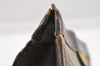 Authentic GUCCI Web Sherry Line Clutch Hand Bag Purse GG PVC Leather Brown 9883I