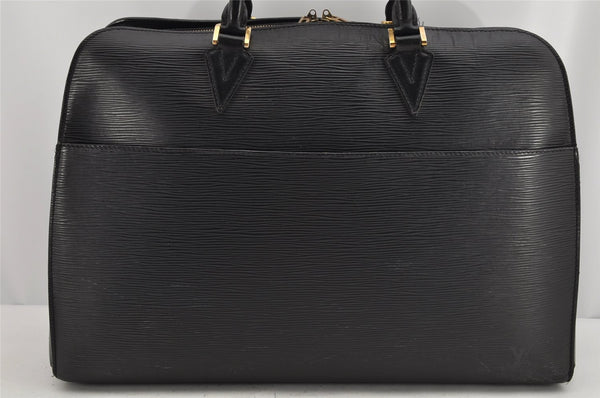 Authentic Louis Vuitton Epi Sorbonne Hand Business Bag Black M54512 LV 9883J