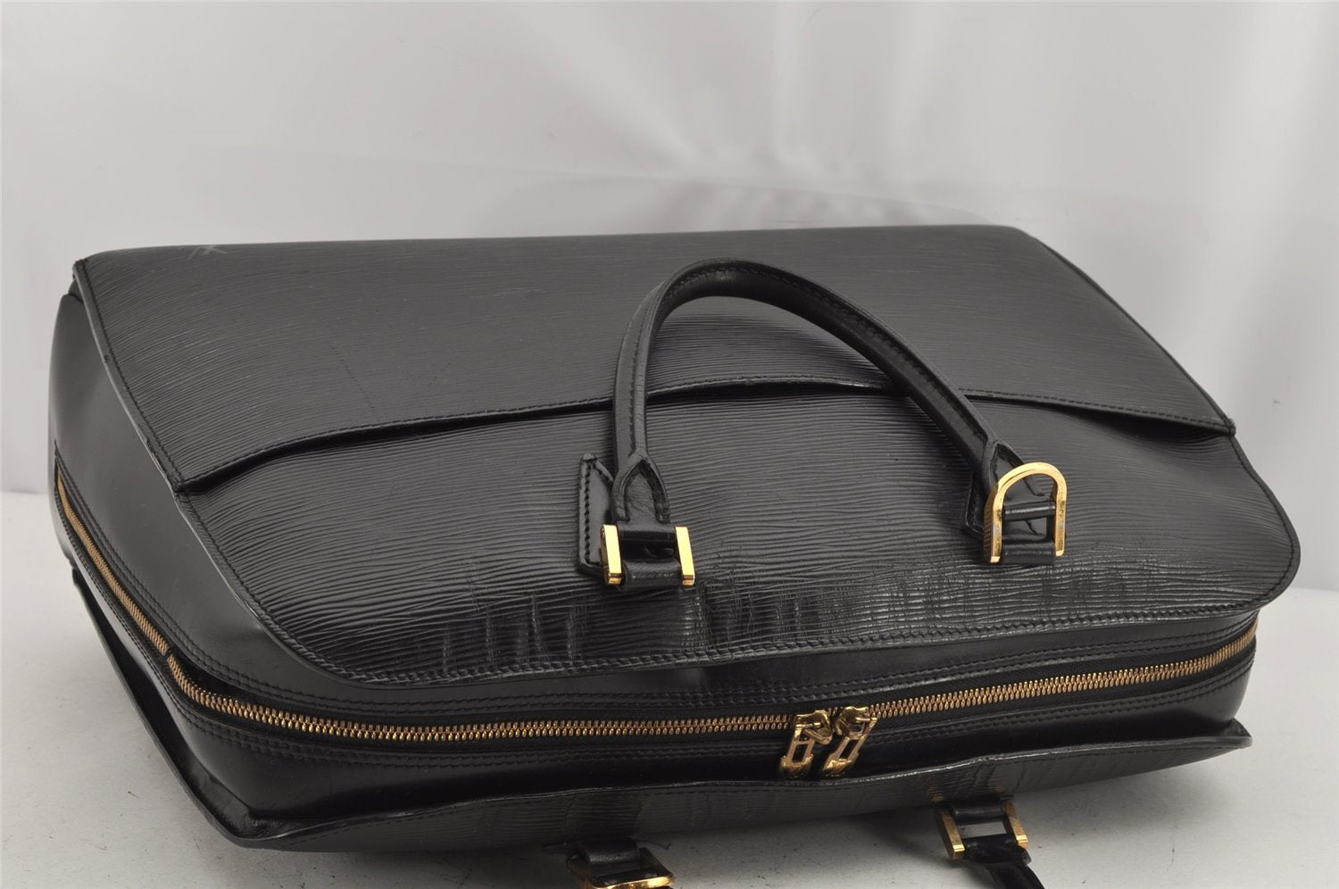 Authentic Louis Vuitton Epi Sorbonne Hand Business Bag Black M54512 LV 9883J