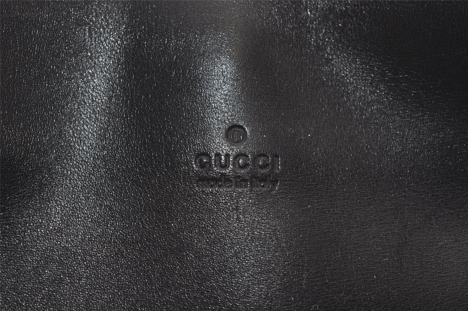 Authentic GUCCI Vintage Shoulder Hand Bag Purse Leather 0013708 Black 9884I