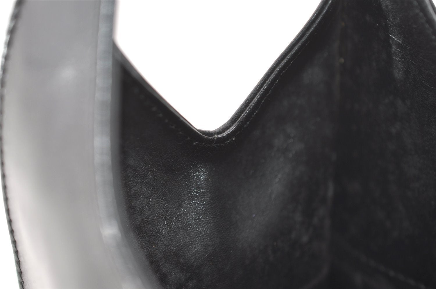 Authentic GUCCI Vintage Shoulder Hand Bag Purse Leather 0013708 Black 9884I