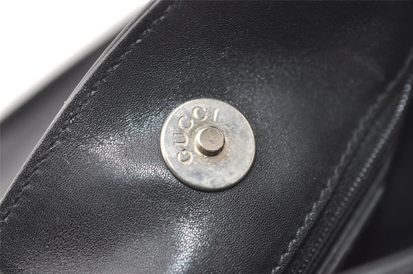 Authentic GUCCI Vintage Shoulder Hand Bag Purse Leather 0013708 Black 9884I