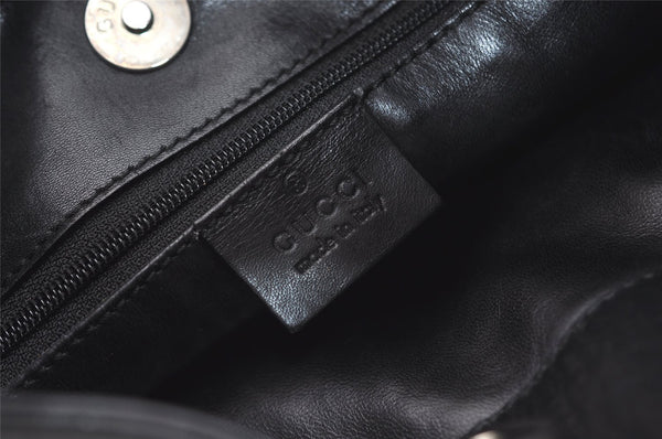 Authentic GUCCI Vintage Shoulder Hand Bag Purse Leather 0013708 Black 9884I