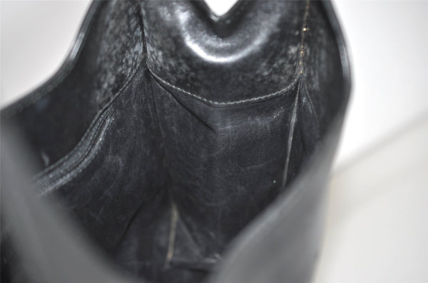 Authentic GUCCI Vintage Shoulder Hand Bag Purse Leather 0013708 Black 9884I