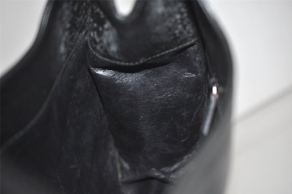 Authentic GUCCI Vintage Shoulder Hand Bag Purse Leather 0013708 Black 9884I