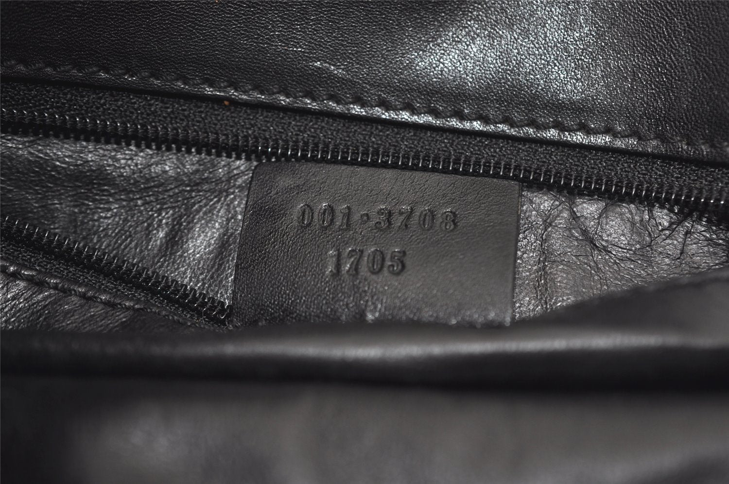 Authentic GUCCI Vintage Shoulder Hand Bag Purse Leather 0013708 Black 9884I