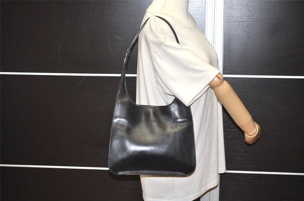 Authentic GUCCI Vintage Shoulder Hand Bag Purse Leather 0013708 Black 9884I