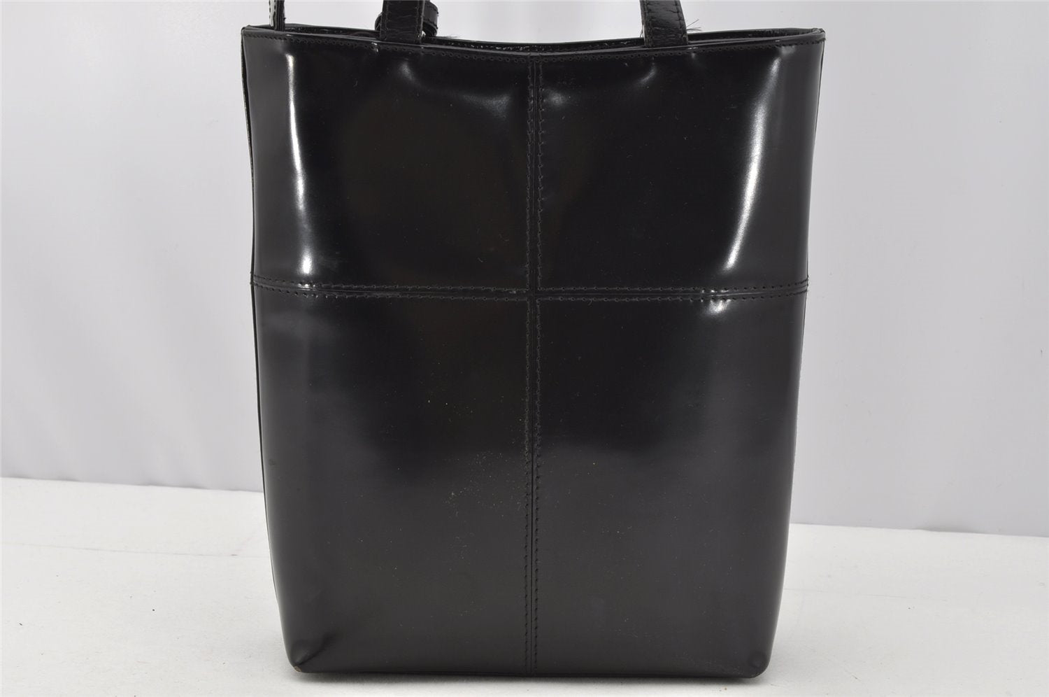 Authentic GUCCI Vintage 2Way Tote Hand Bag Purse Leather Black 9885I