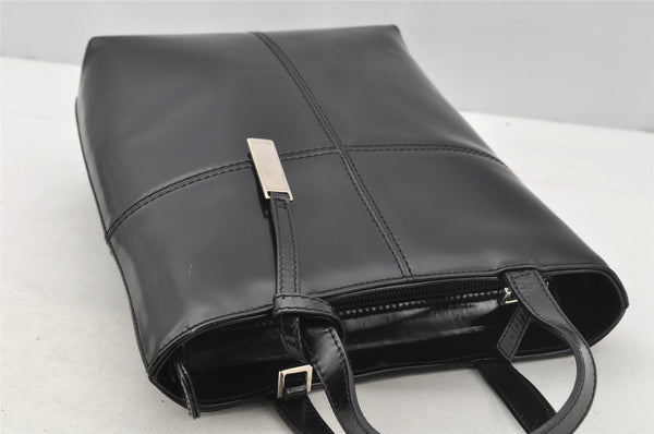 Authentic GUCCI Vintage 2Way Tote Hand Bag Purse Leather Black 9885I