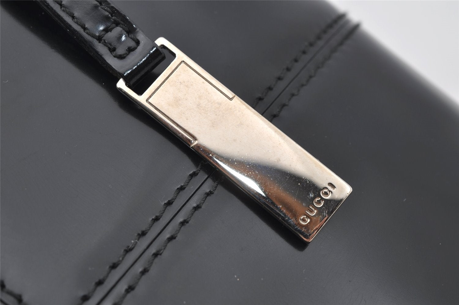 Authentic GUCCI Vintage 2Way Tote Hand Bag Purse Leather Black 9885I