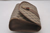 Authentic GUCCI Web Sherry Line Clutch Hand Bag Purse GG PVC Leather Brown 9886I