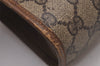 Authentic GUCCI Web Sherry Line Clutch Hand Bag Purse GG PVC Leather Brown 9886I