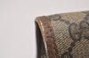 Authentic GUCCI Web Sherry Line Clutch Hand Bag Purse GG PVC Leather Brown 9886I