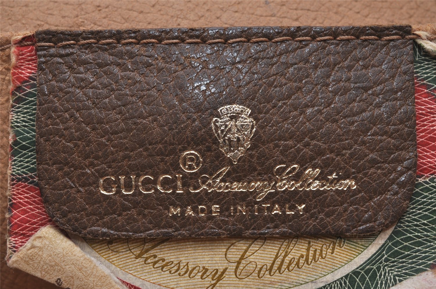 Authentic GUCCI Web Sherry Line Clutch Hand Bag Purse GG PVC Leather Brown 9886I