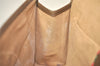 Authentic GUCCI Web Sherry Line Clutch Hand Bag Purse GG PVC Leather Brown 9886I