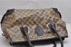 Authentic GUCCI Crest GG Crystal 2Way Tote Bag GG PVC Leather 181494 Brown 9886J