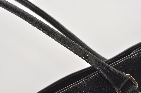 Authentic PRADA Vintage Leather Shoulder Tote Bag Black 9887I