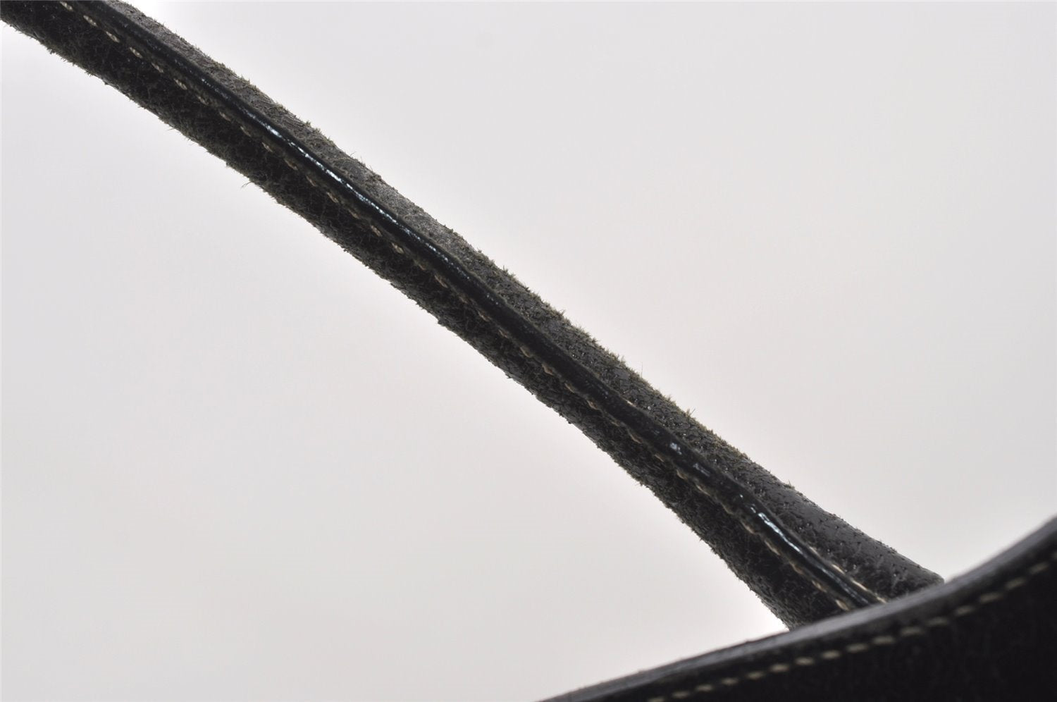 Authentic PRADA Vintage Leather Shoulder Tote Bag Black 9887I