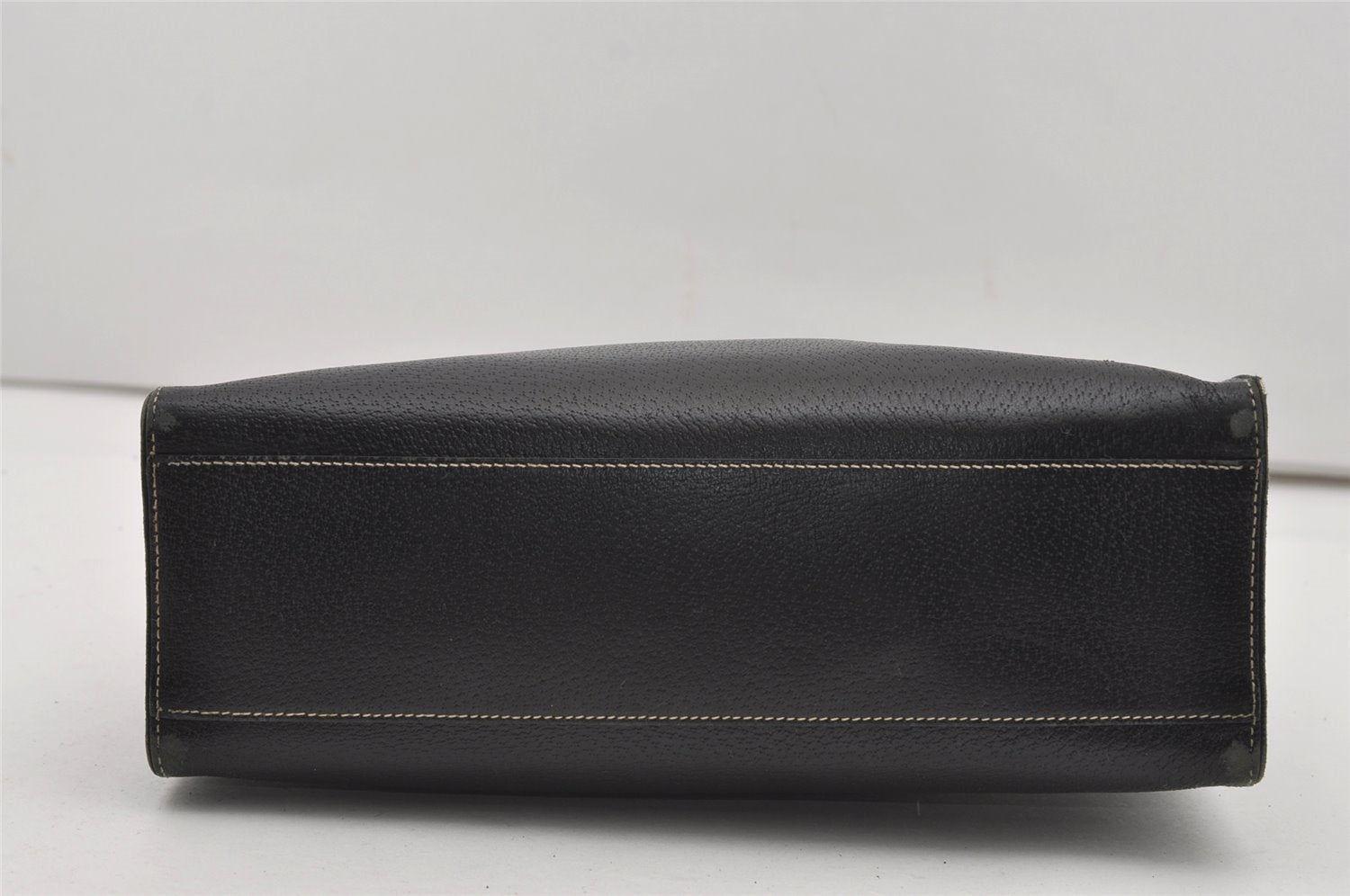 Authentic PRADA Vintage Leather Shoulder Tote Bag Black 9887I