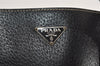 Authentic PRADA Vintage Leather Shoulder Tote Bag Black 9887I