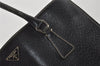 Authentic PRADA Vintage Leather Shoulder Tote Bag Black 9887I