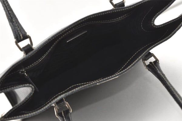 Authentic PRADA Vintage Leather Shoulder Tote Bag Black 9887I