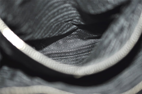 Authentic PRADA Vintage Leather Shoulder Tote Bag Black 9887I