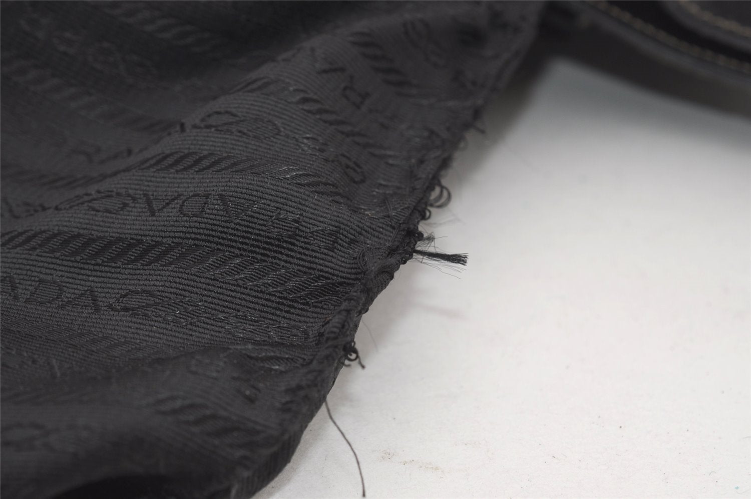 Authentic PRADA Vintage Leather Shoulder Tote Bag Black 9887I