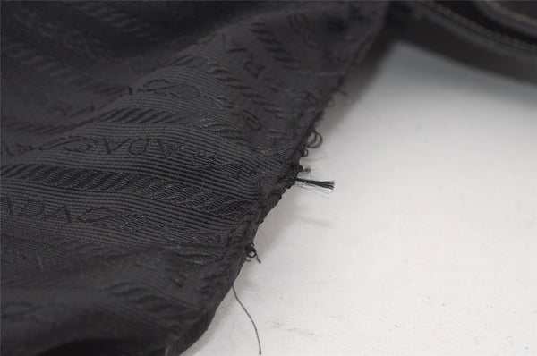 Authentic PRADA Vintage Leather Shoulder Tote Bag Black 9887I