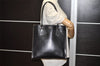 Authentic PRADA Vintage Leather Shoulder Tote Bag Black 9887I