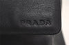 Authentic PRADA VITELLO MORBIDO Leather Nappa Shoulder Bag B10394 Black 9888J